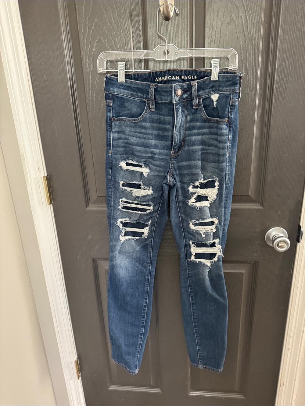 American Eagle Outfitters Dark Blue High Rise Jeans